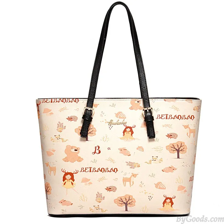 Elegant Ladies Fairy Tale Happy Girls Cartoon Tote Handbags
