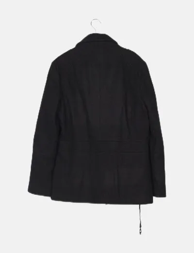 Eleven Paris Abrigo negro botonadura