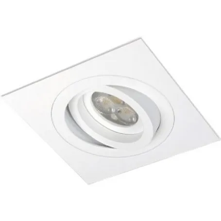 Empotrable aluminio rayado oscilante cuadrado 50mm blanco LDV Lighting