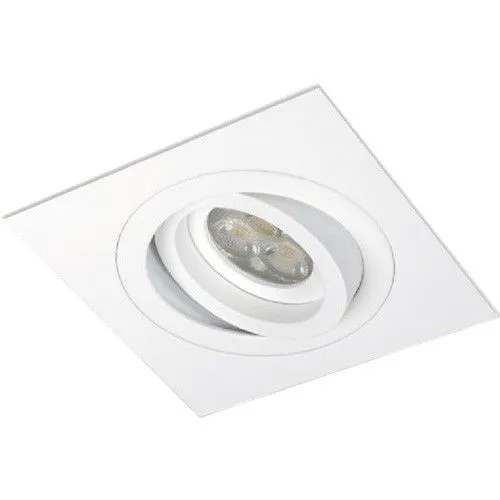 Empotrable aluminio rayado oscilante cuadrado 50mm blanco LDV Lighting