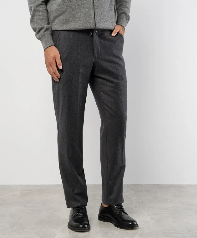 Enrico Mandelli Gray pants made of wool