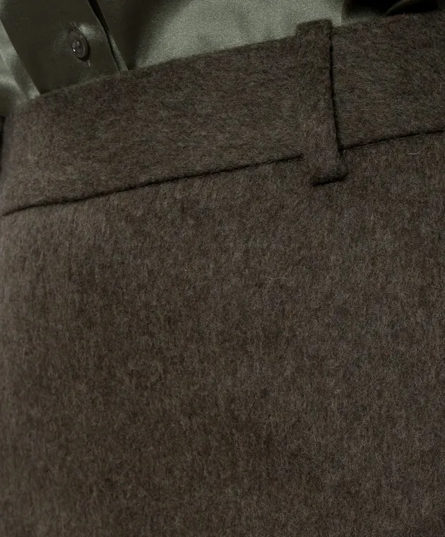 Ermanno Scervino Khaki flared pants with wool