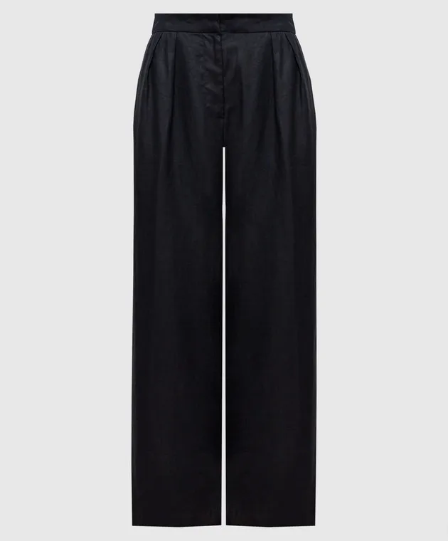 Faithfull Duomo black linen pants