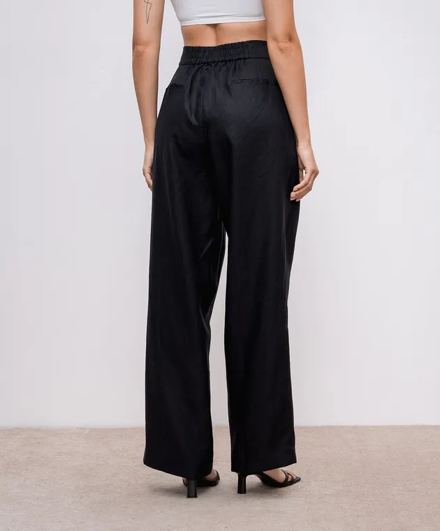 Faithfull Duomo black linen pants