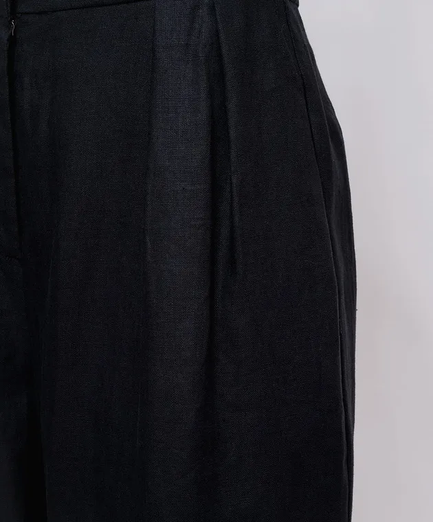 Faithfull Duomo black linen pants