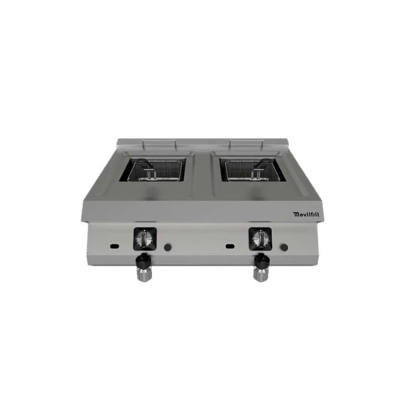 Freidora a gas FGS10+10 MAX con grifo Movilfrit