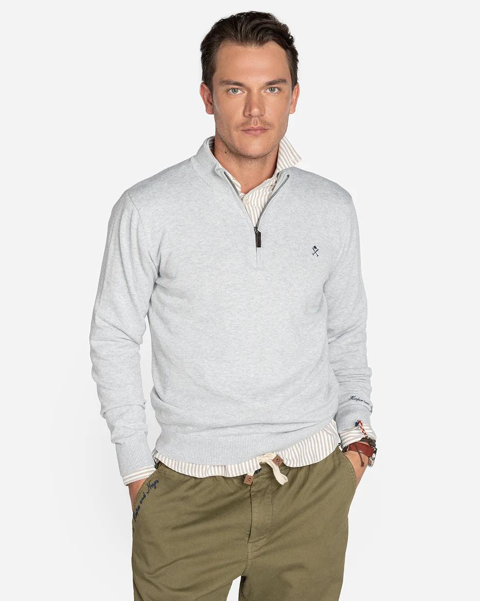 Harper jersy icon zipper medium grey