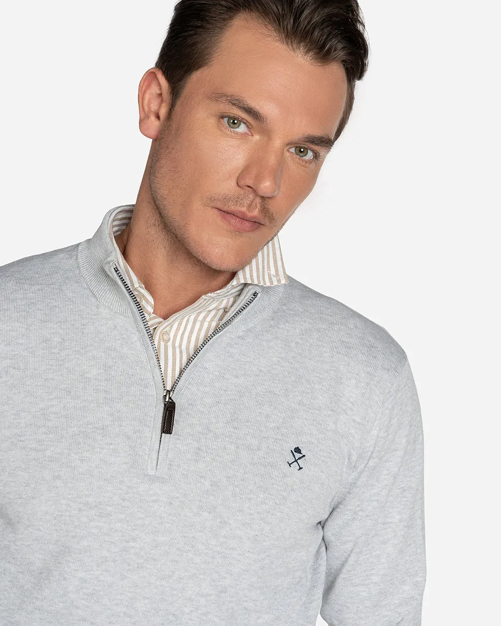 Harper jersy icon zipper medium grey