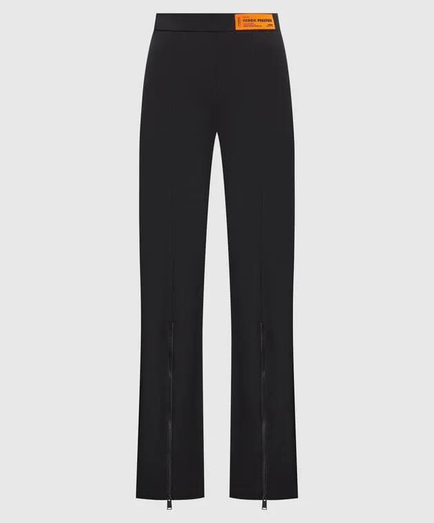 Heron Preston Black pants with logo patch