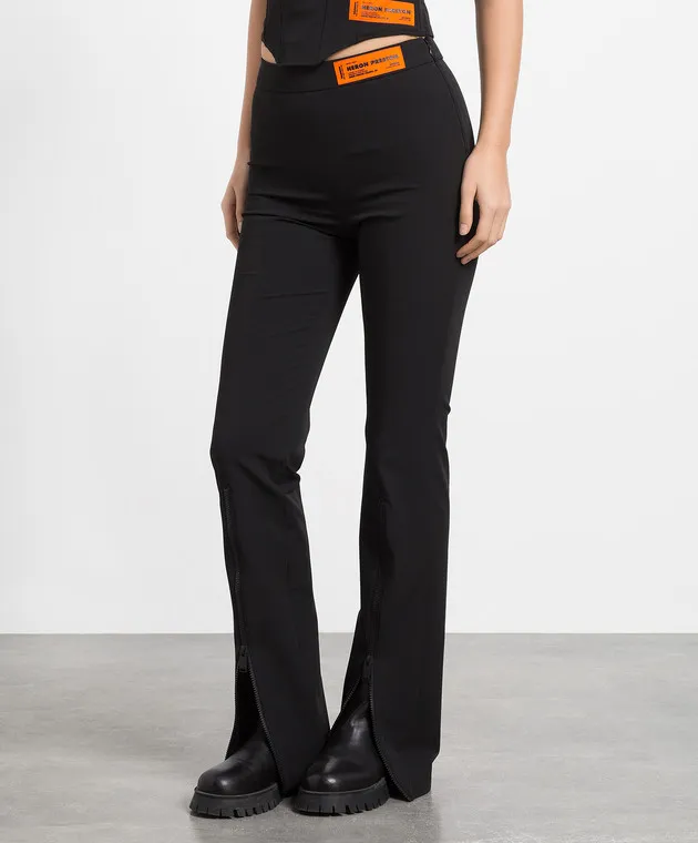 Heron Preston Black pants with logo patch
