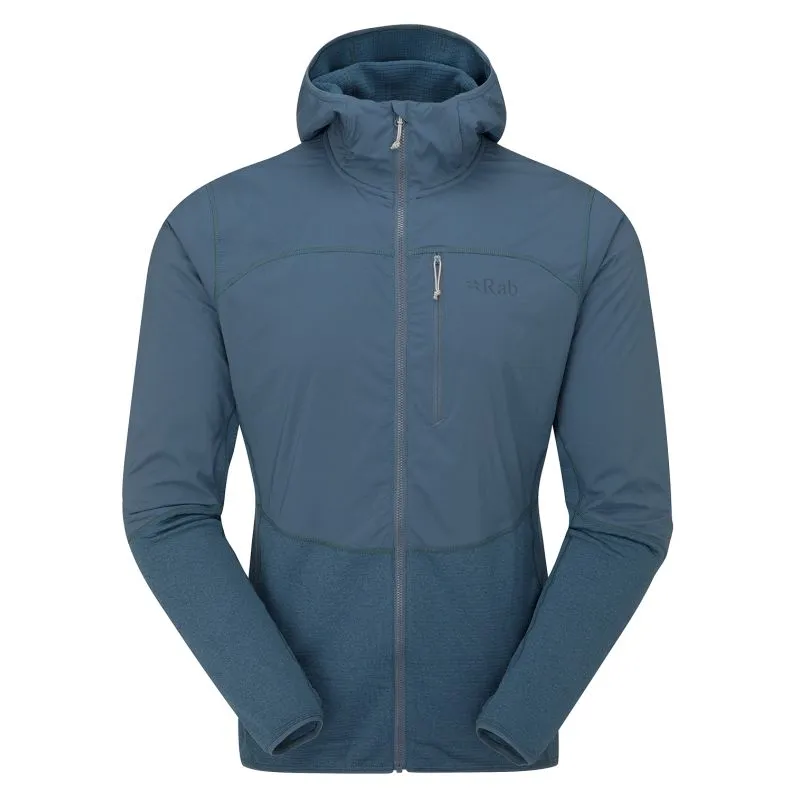 Hombres Rab Ascendor Summit Hoody FZ (Orion Blue) chaqueta ligera
