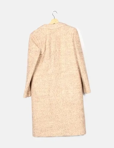 Hoss Intropia Abrigo beige jaspeado