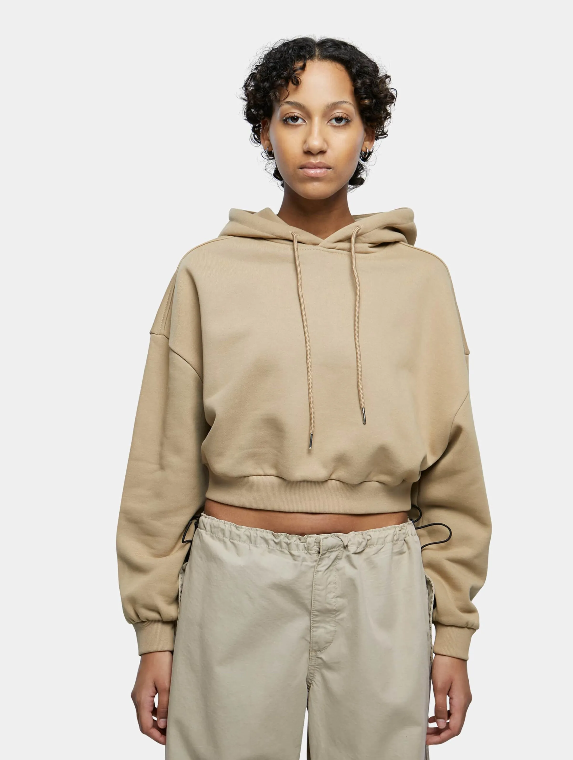 Ladies Cropped Heavy Hoody