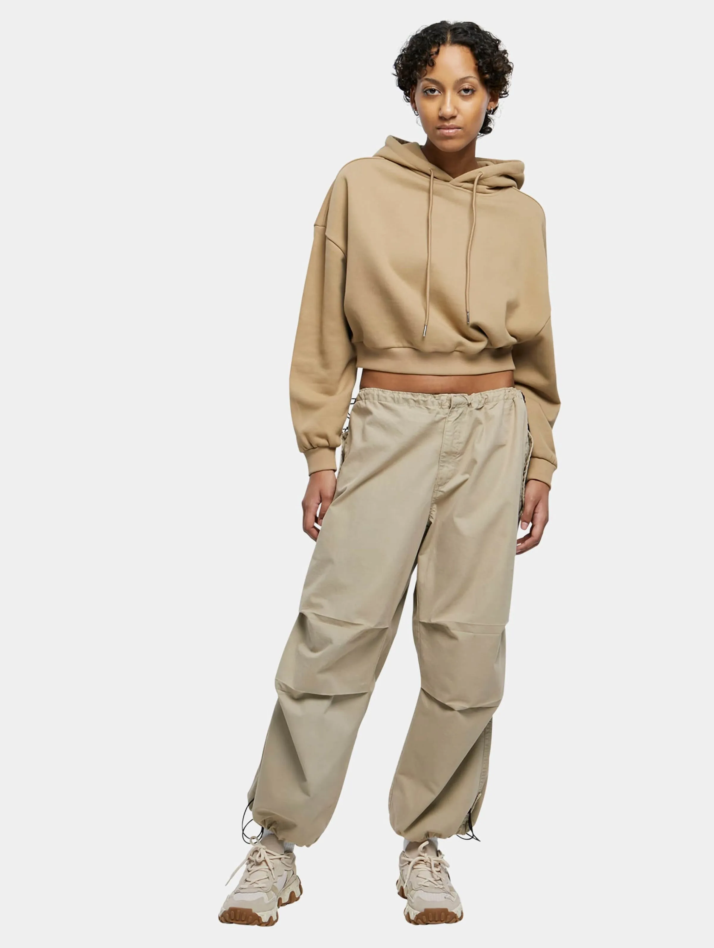 Ladies Cropped Heavy Hoody