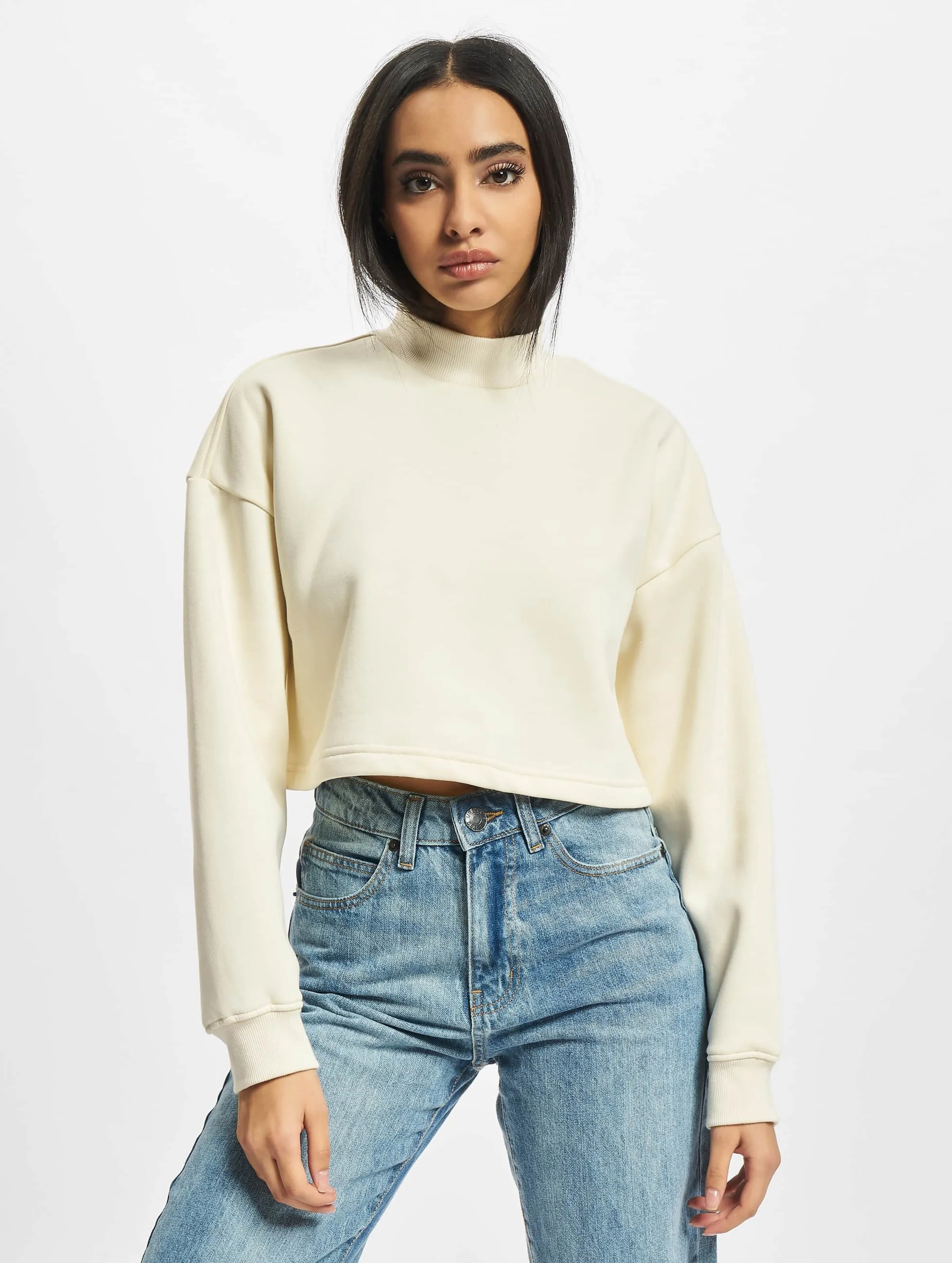 Ladies Cropped Oversized High Neck 