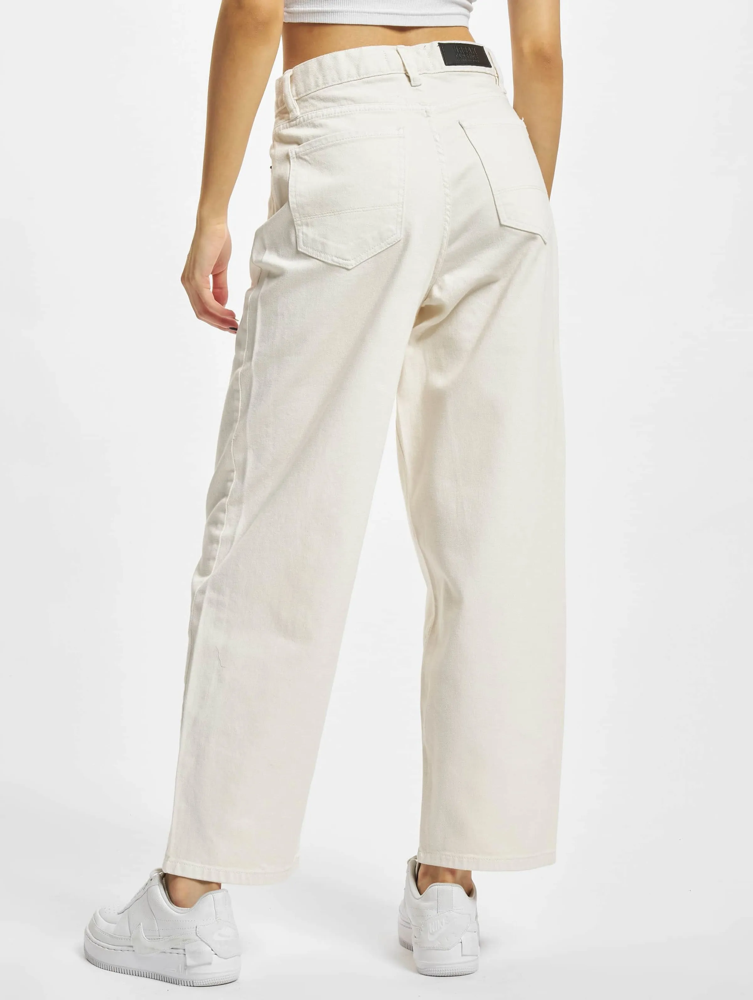 Ladies High Waist Wide Leg Cropped Denim 
