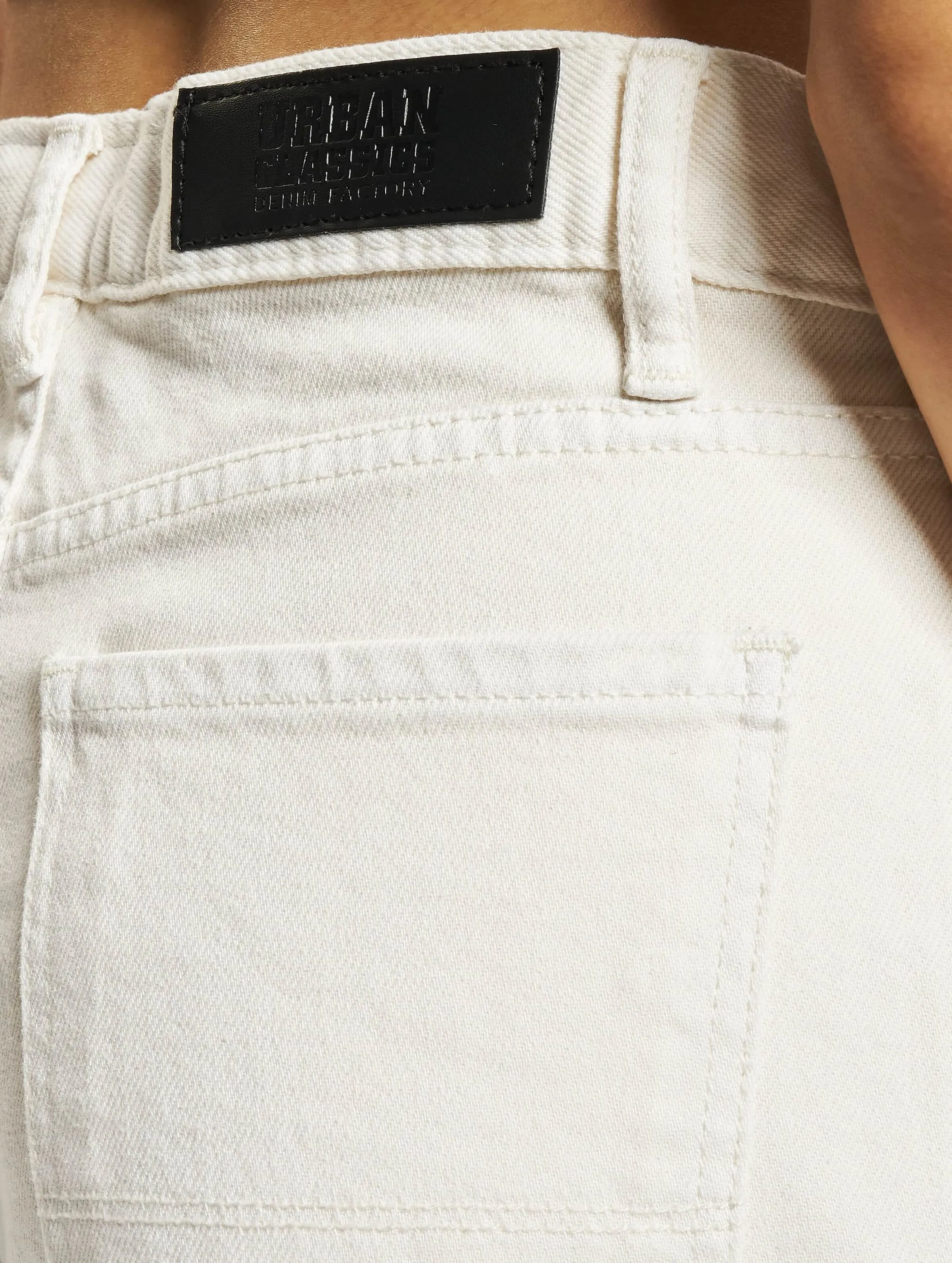 Ladies High Waist Wide Leg Cropped Denim 
