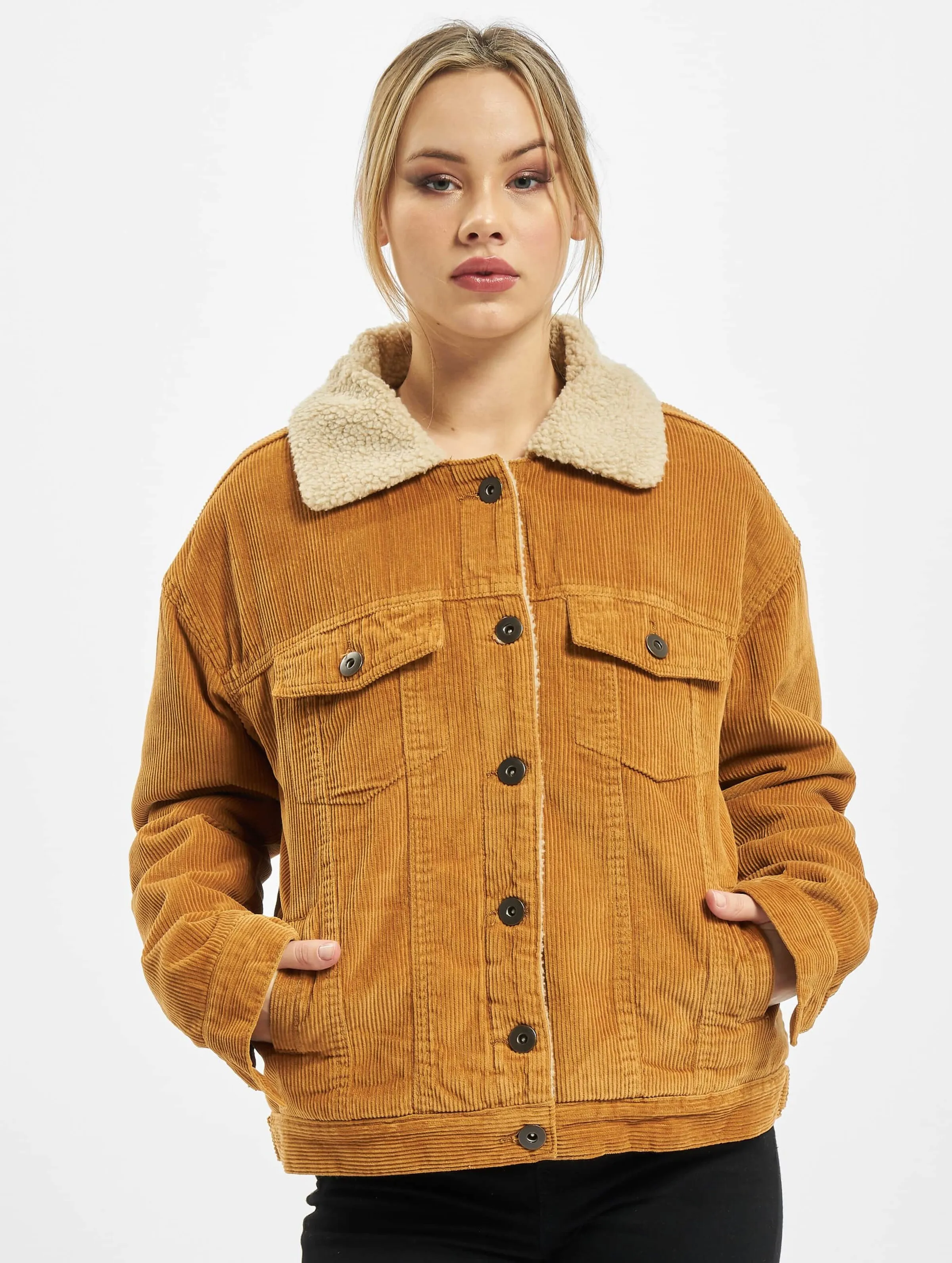Ladies Oversize Sherpa Corduroy