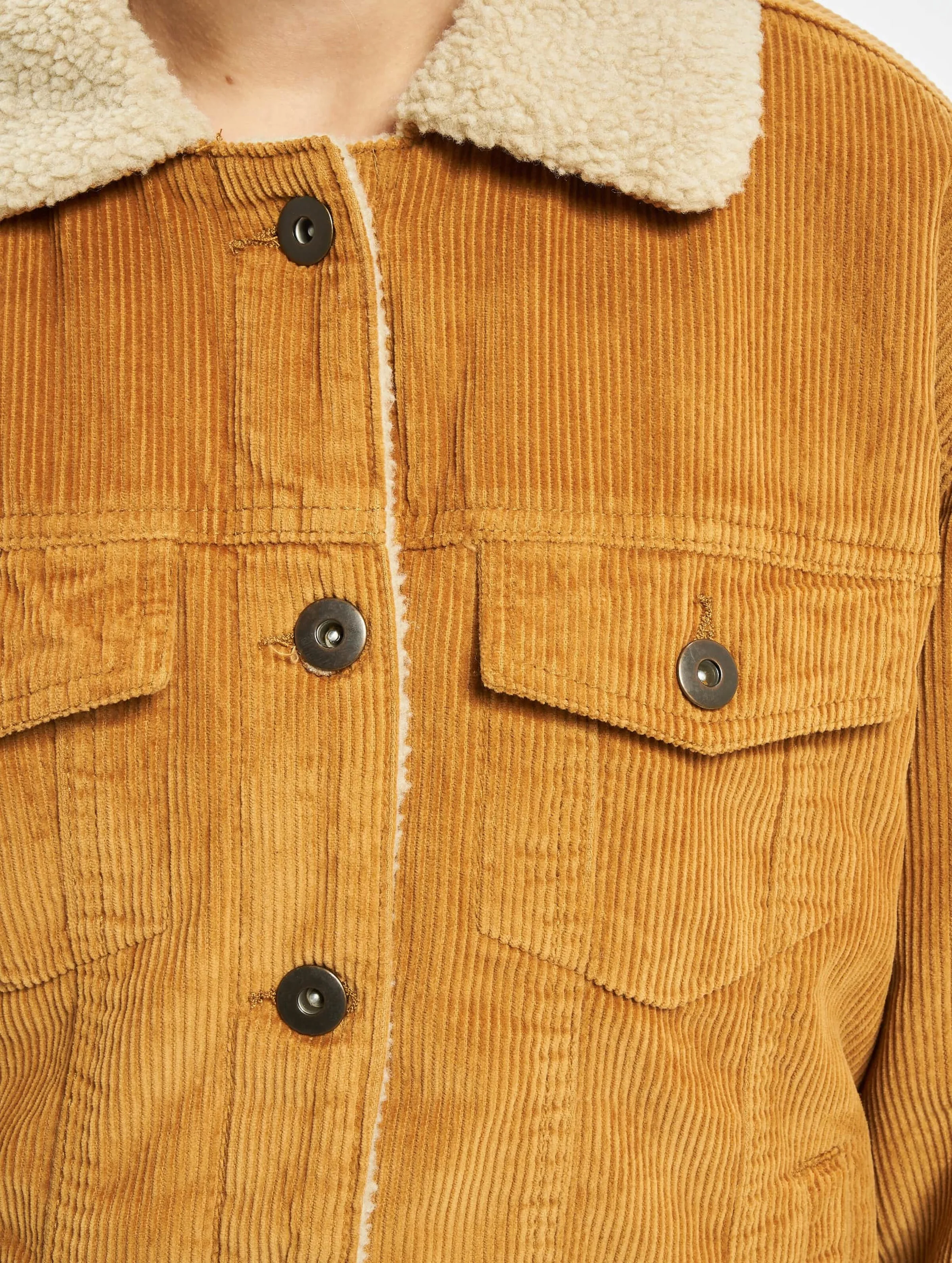Ladies Oversize Sherpa Corduroy