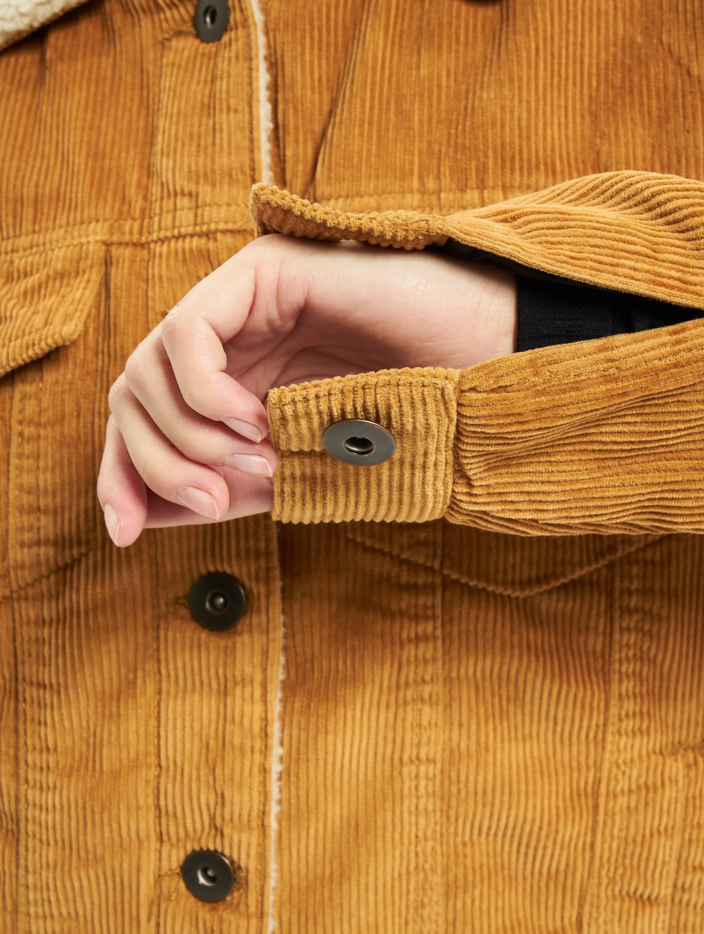 Ladies Oversize Sherpa Corduroy