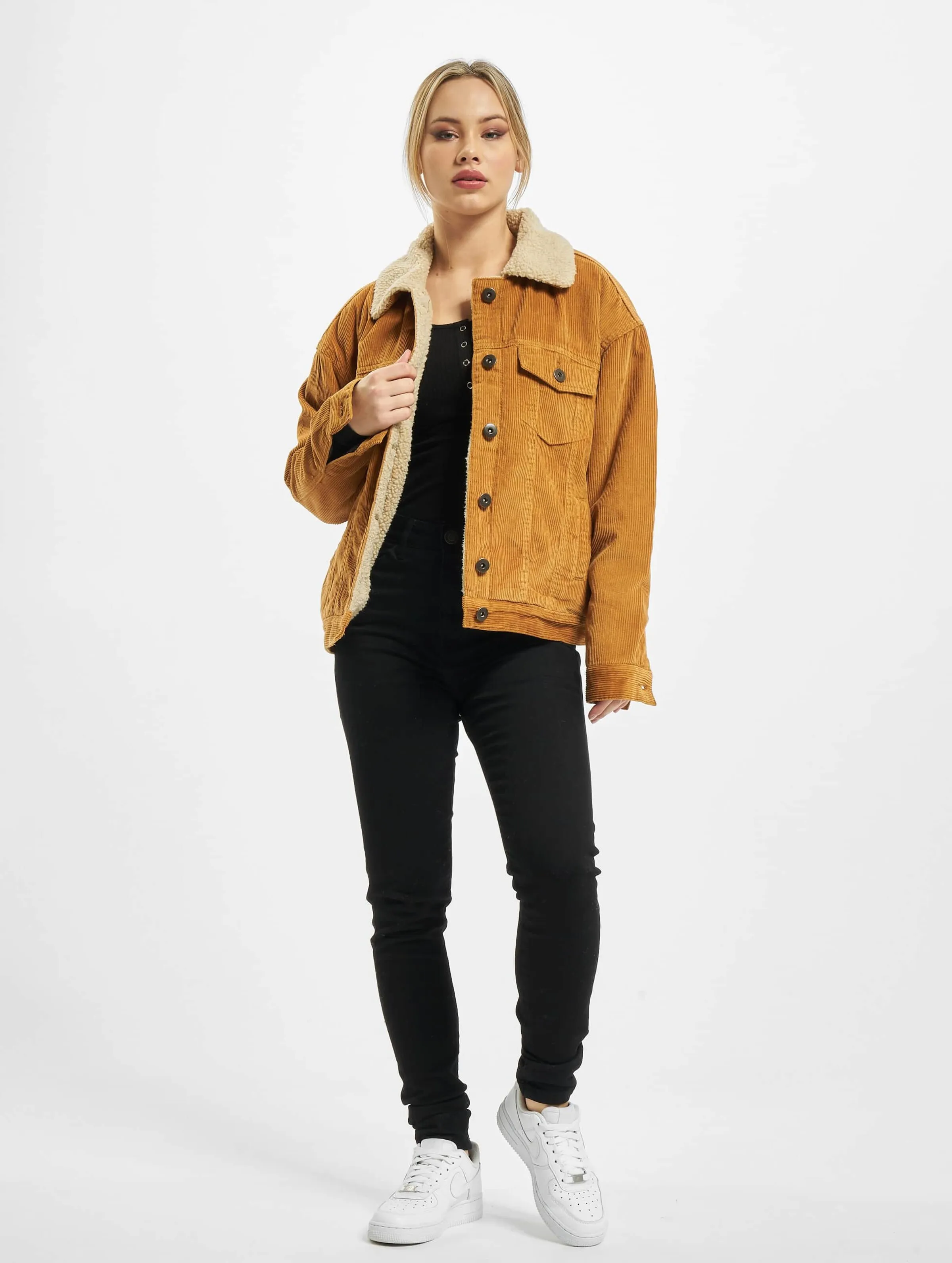 Ladies Oversize Sherpa Corduroy