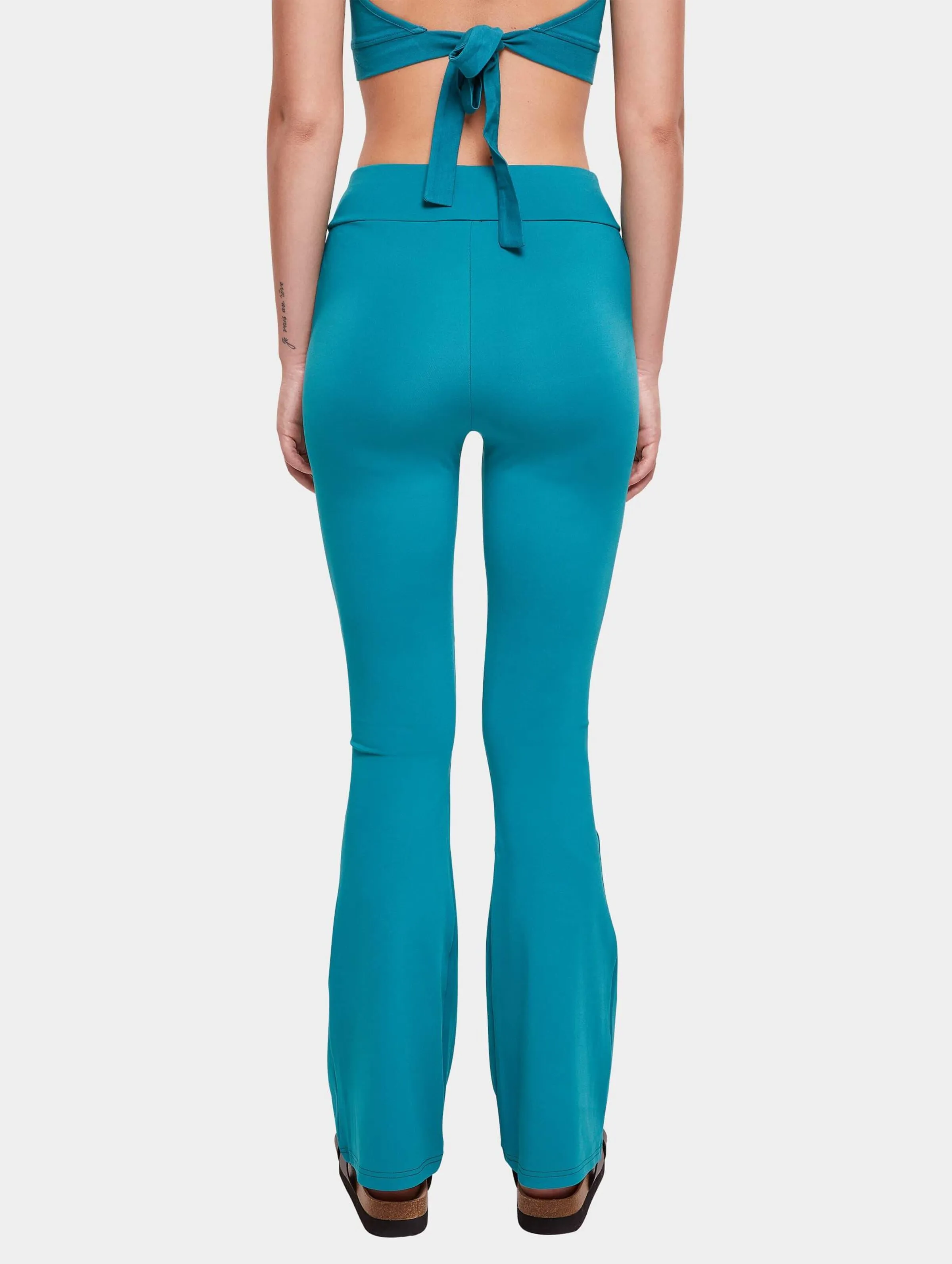 Ladies Recycled High Waist Flared 