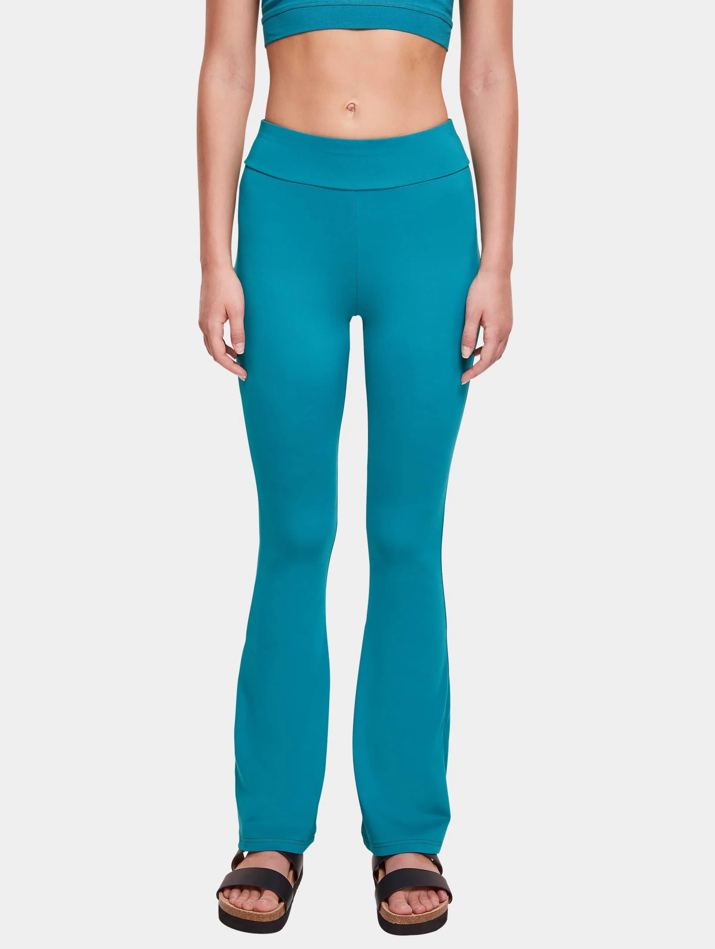 Ladies Recycled High Waist Flared 