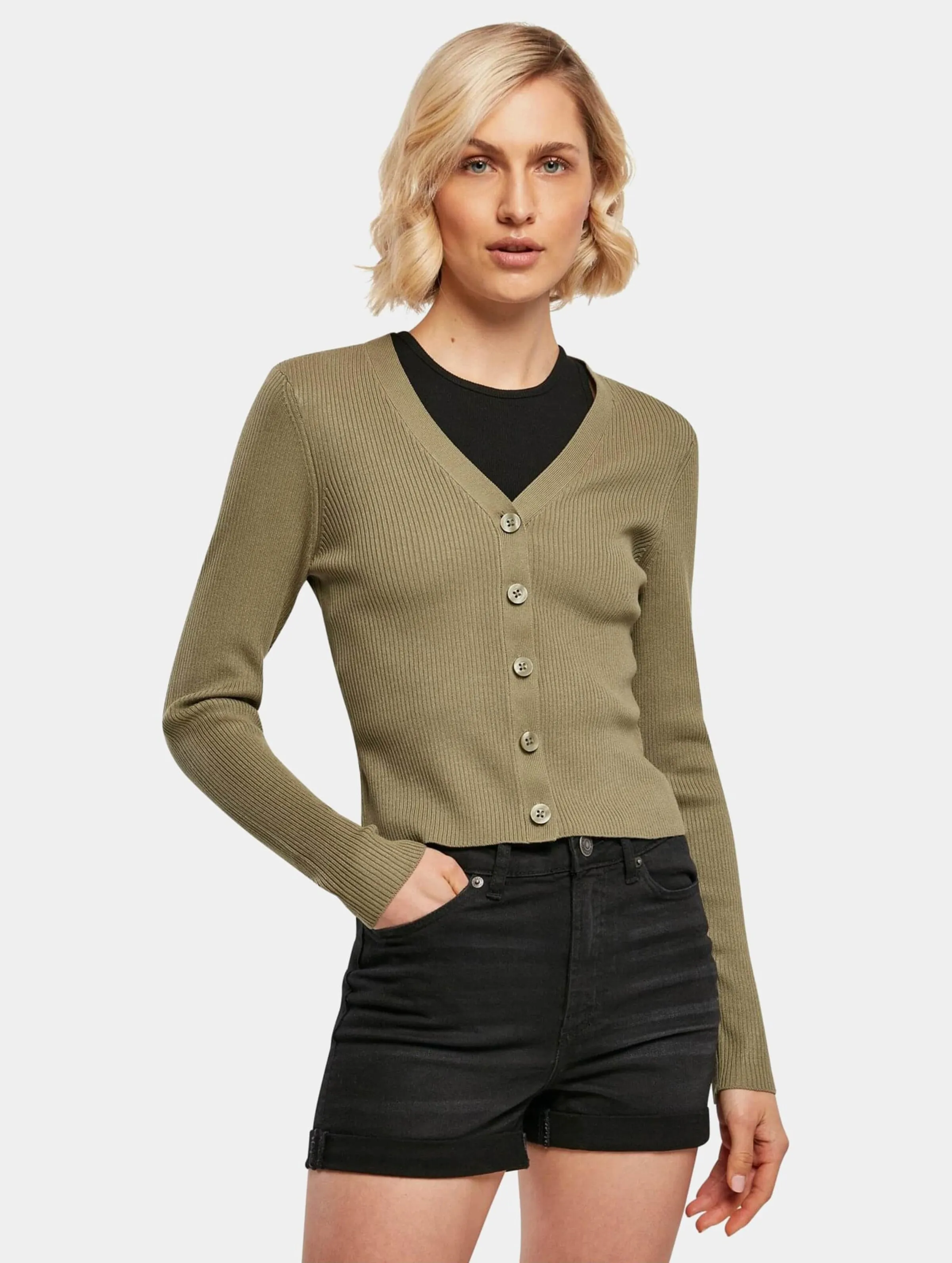 Ladies Short Rib Knit