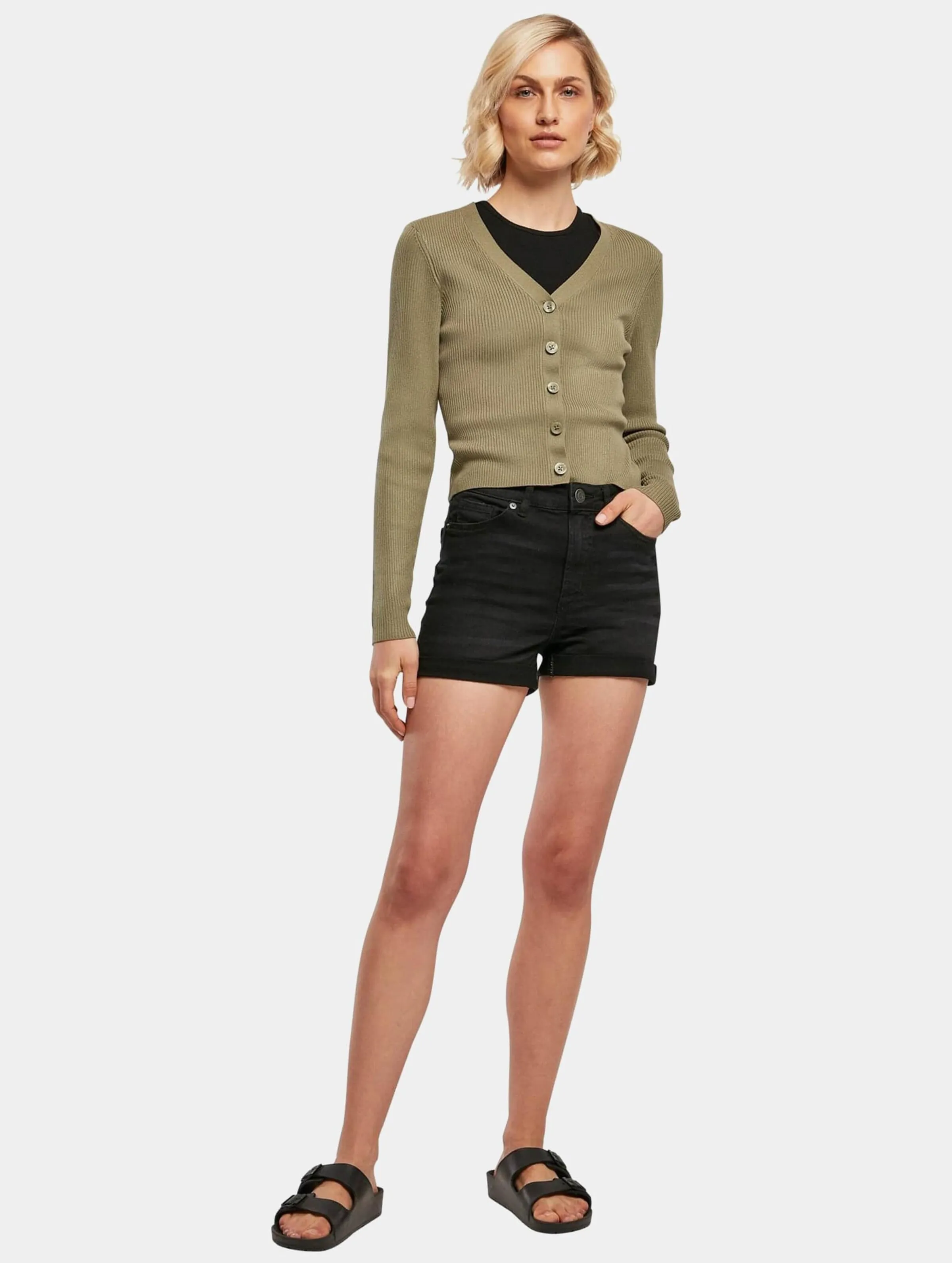 Ladies Short Rib Knit