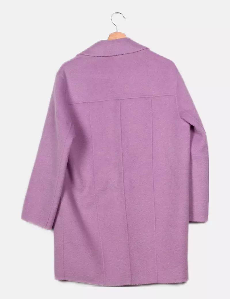 Maje Abrigo de paño morado