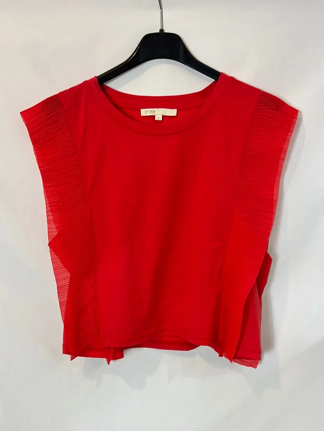 MAJE. Top rojo detalle. T 1 (S)