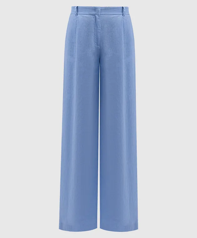Max & Co CAYENNE blue linen pants