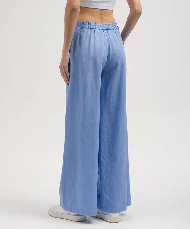 Max & Co CAYENNE blue linen pants