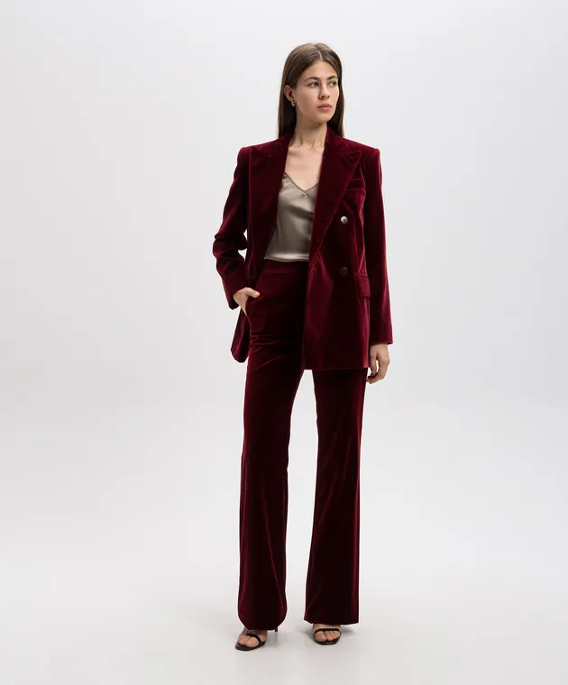 Max Mara MARUSCA maroon pants made of wool