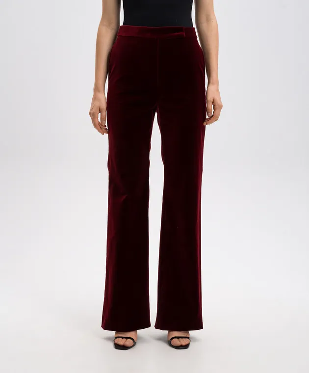 Max Mara MARUSCA maroon pants made of wool