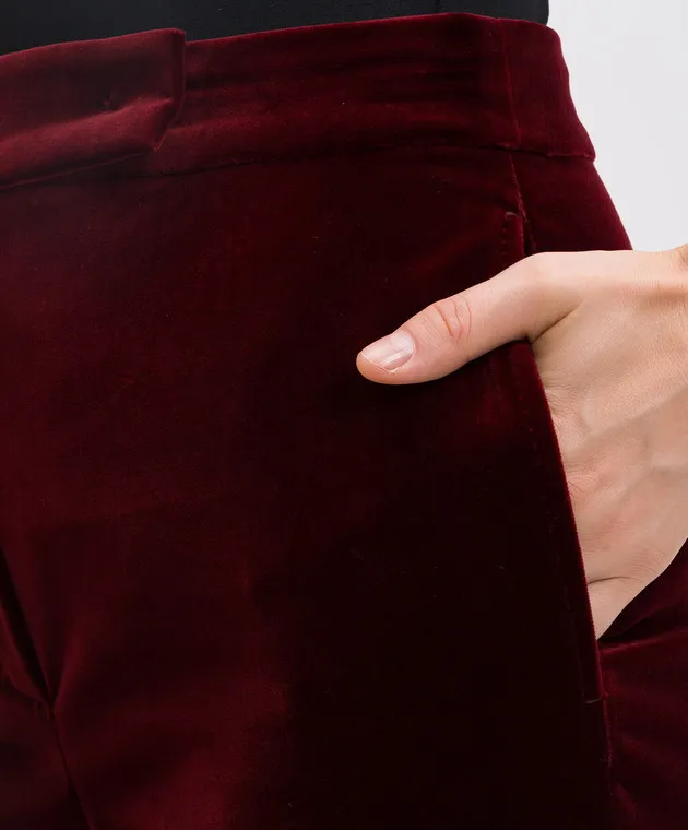 Max Mara MARUSCA maroon pants made of wool