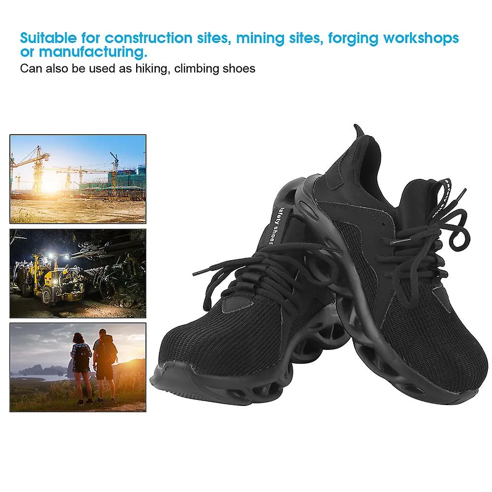 Men Labor Protection Shoes Steel Toe Breathable Antiknock Punctureproof Safety Work Footwear(42 )