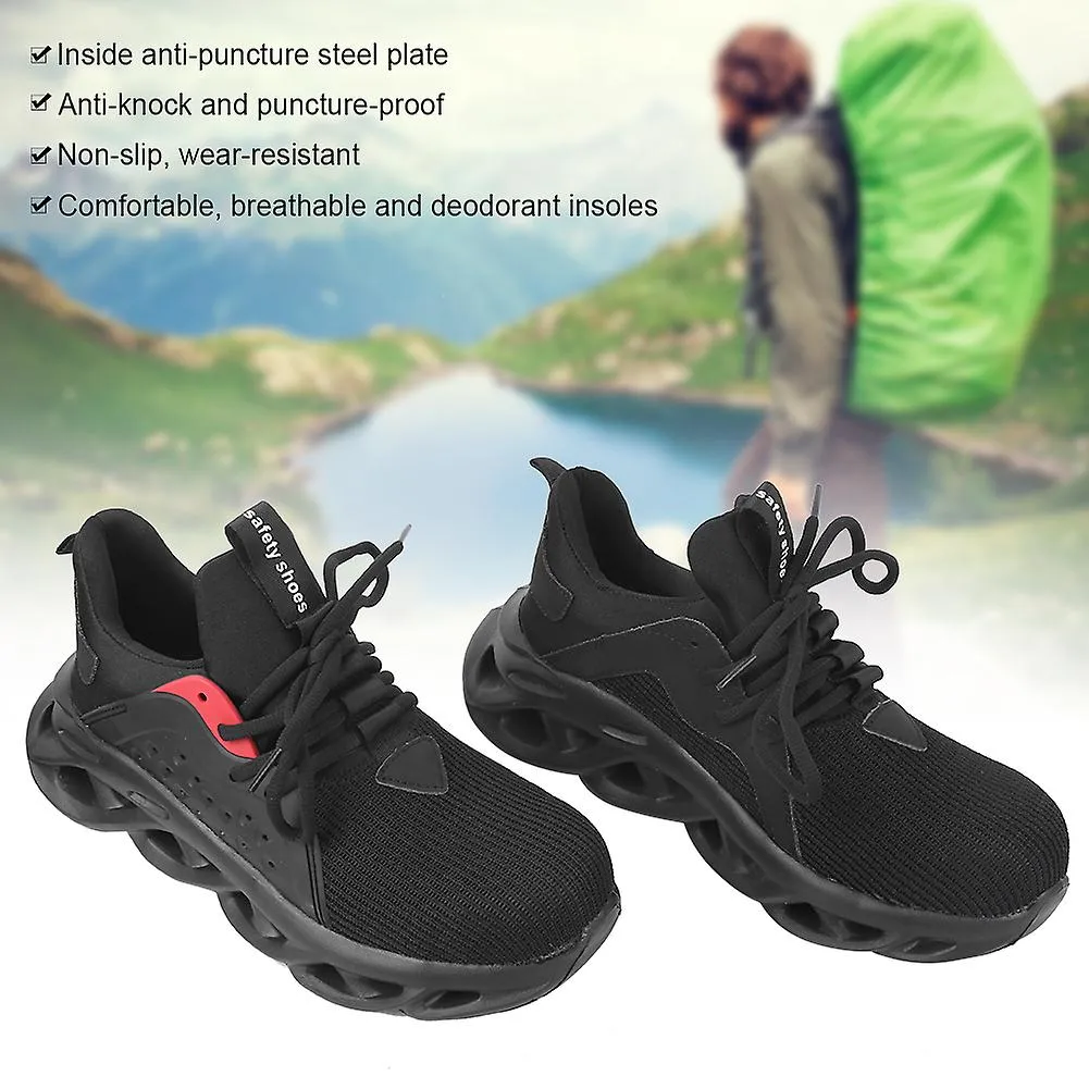 Men Labor Protection Shoes Steel Toe Breathable Antiknock Punctureproof Safety Work Footwear(42 )