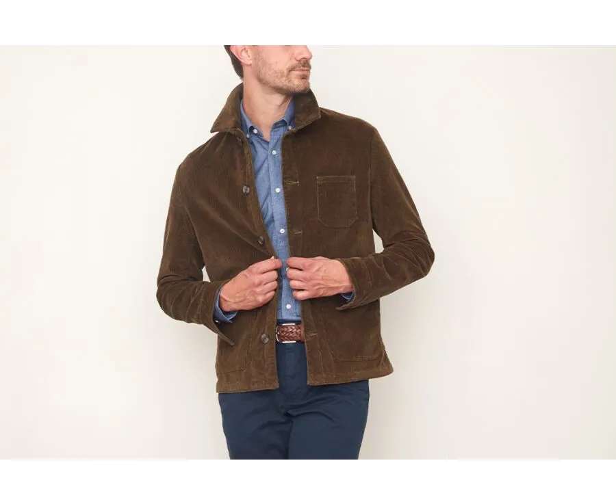 MEN'S CORDUROY OLIVE JACKET  FIDÉLIEN