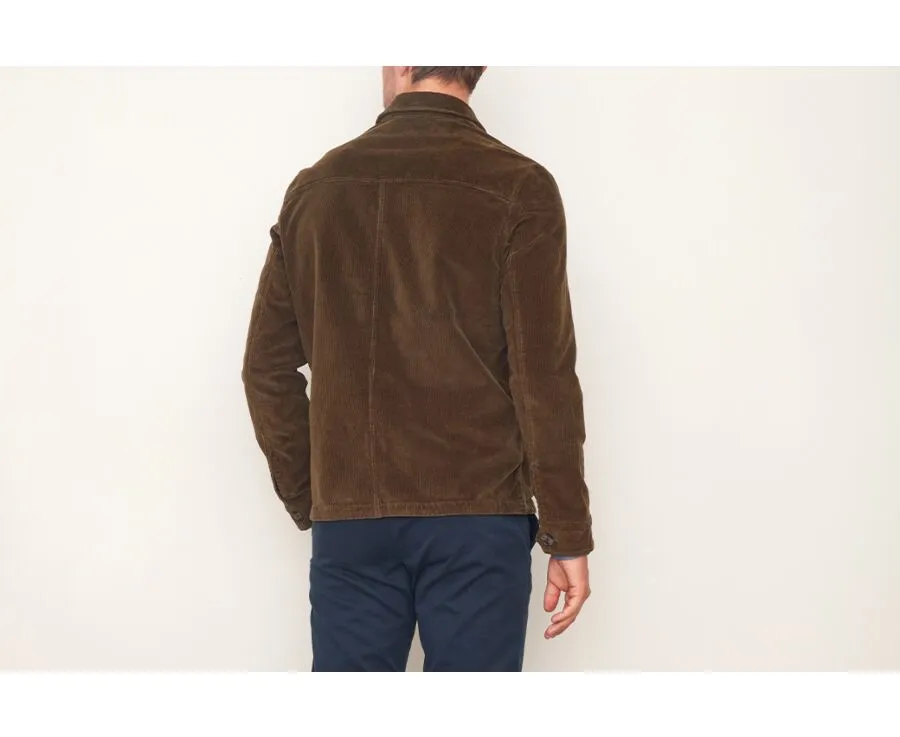 MEN'S CORDUROY OLIVE JACKET  FIDÉLIEN