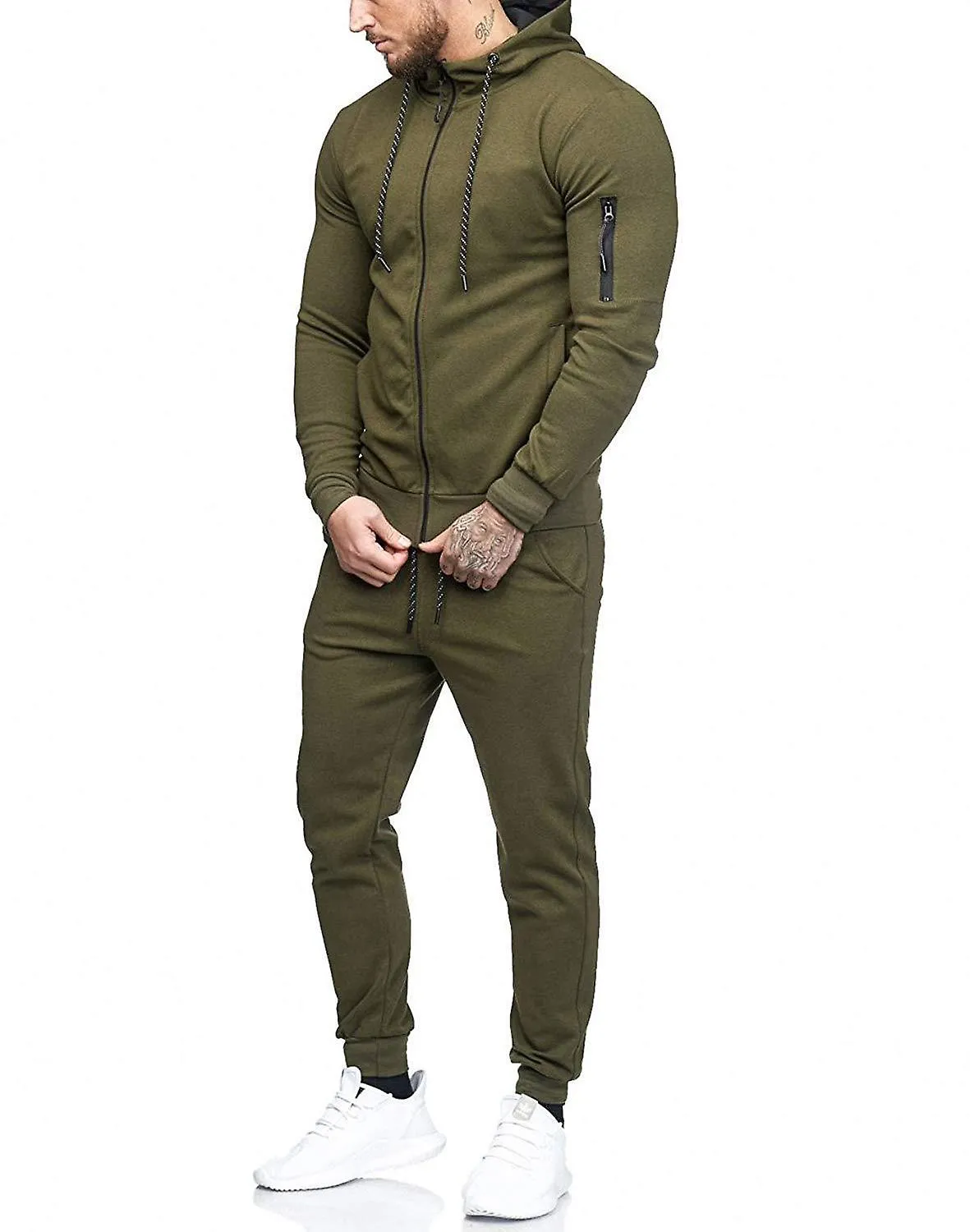 Men's 2 Pieces Tracksuits Running Outfits Suit