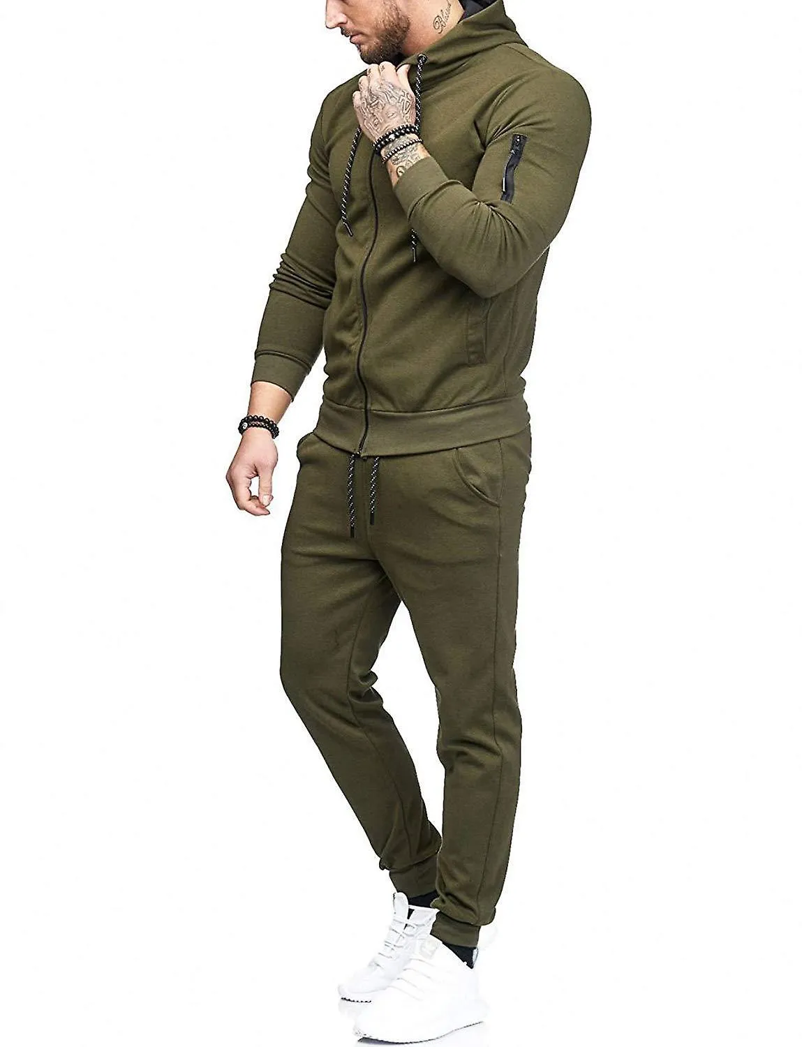 Men's 2 Pieces Tracksuits Running Outfits Suit