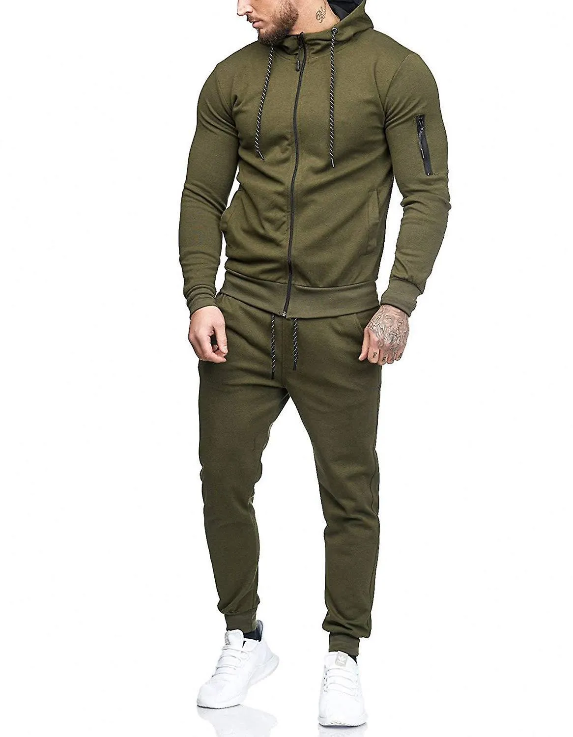 Men's 2 Pieces Tracksuits Running Outfits Suit