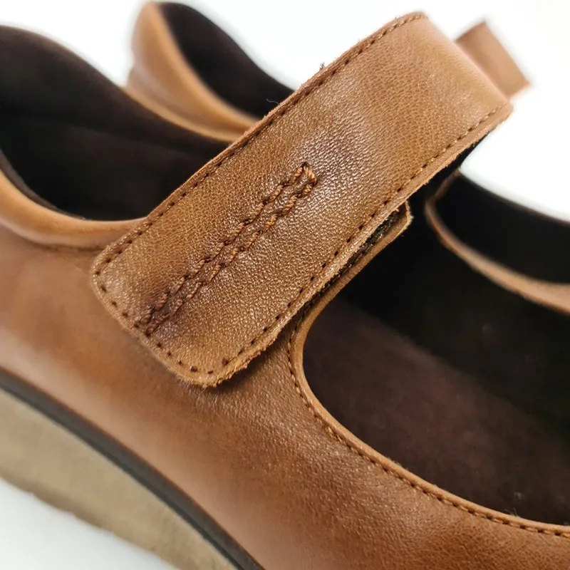Merceditas Mujer Piel Velcro Plantilla Extraíble 70805 Cuero, de Tupié