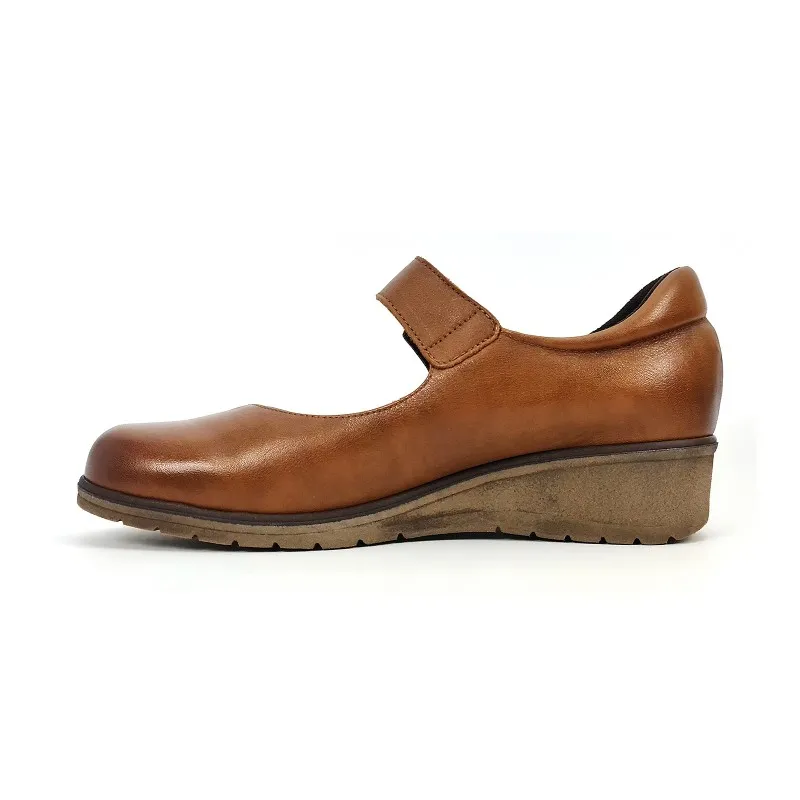 Merceditas Mujer Piel Velcro Plantilla Extraíble 70805 Cuero, de Tupié