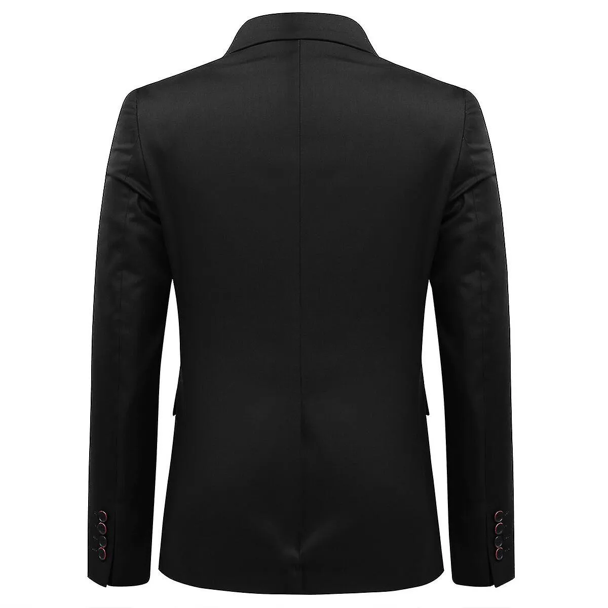 Mike Chaqueta de traje de dos botones de color sólido de color sólido para hombre
