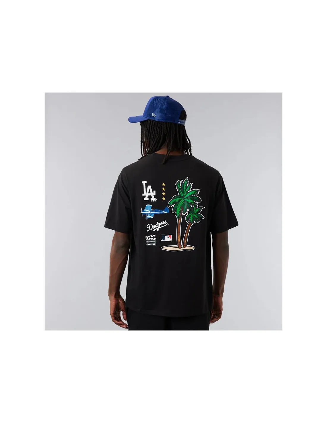 MLB CITY OVRSZD TEE LOSDOD  BLKWHI