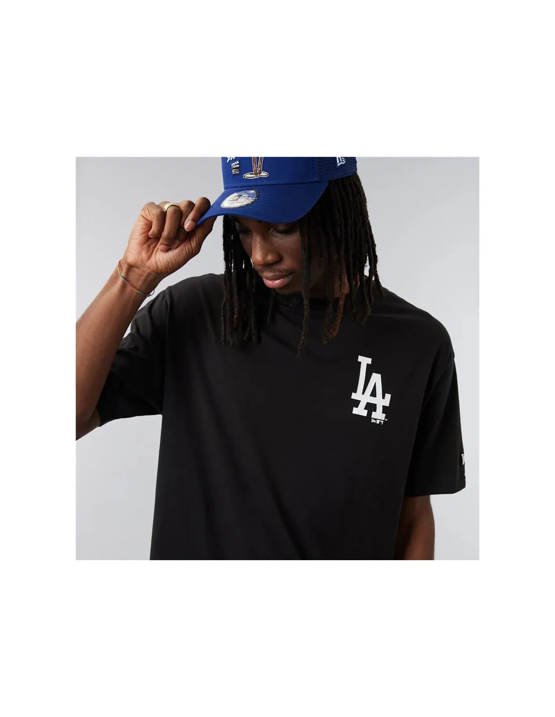 MLB CITY OVRSZD TEE LOSDOD  BLKWHI