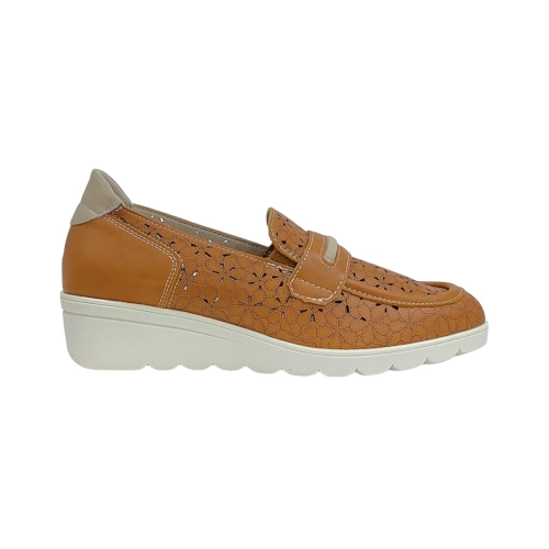 Mocasin mujer cuña Relax4you cuero 9003