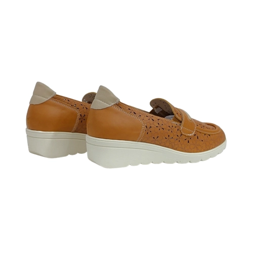 Mocasin mujer cuña Relax4you cuero 9003
